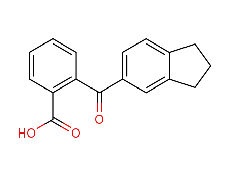 Molecular Structure of 6321-58-0 (2-(2,3-DIHYDRO-1H-INDEN-5-YLCARBONYL)BENZENECARBOXYLIC ACID)