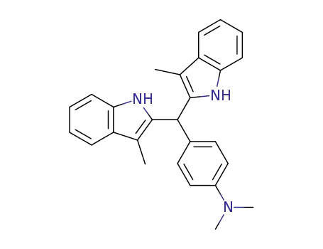 Molecular Structure of 3482-03-9 (Benzenamine, 4-[bis(3-methyl-1H-indol-2-yl)methyl]-N,N-dimethyl-)