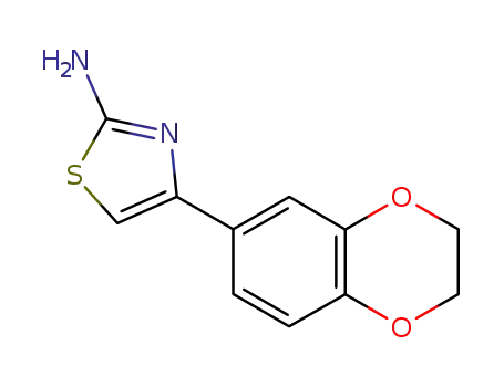 Molecular Structure of 105362-06-9 (4-(2,3-DIHYDRO-BENZO[1,4]DIOXIN-6-YL)-THIAZOL-2-YLAMINE)