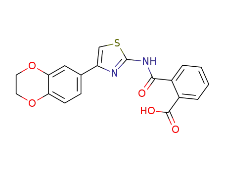 Benzoic acid,
2-[[[4-(2,3-dihydro-1,4-benzodioxin-6-yl)-2-thiazolyl]amino]carbonyl]-