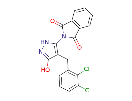 2-(4-(2,3-dichlorobenzyl)-3-hydroxy-1H-pyrazol-5-yl)isoindoline-1,3-dione
