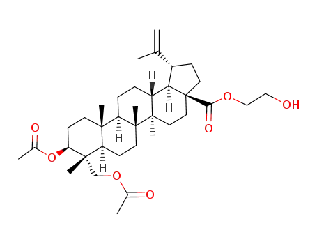 9-acetoxy-8-acetoxymethyl-1-isopropenyl-5a,5b,8,11a-tetramethyl-eicosahydro-cyclopenta[<i>a</i>]chrysene-3a-carboxylic acid 2-hydroxy-ethyl ester