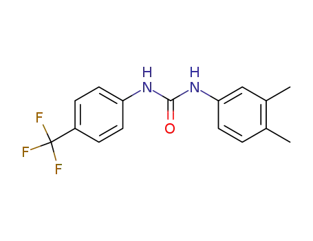 Molecular Structure of 23750-77-8 (1-(3,4-Dimethyl-phenyl)-3-(4-trifluoromethyl-phenyl)-urea)
