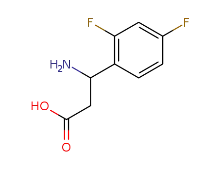 Molecular Structure of 412925-23-6 (3-AMINO-3-(2,4-DIFLUORO-PHENYL)-PROPIONIC ACID)