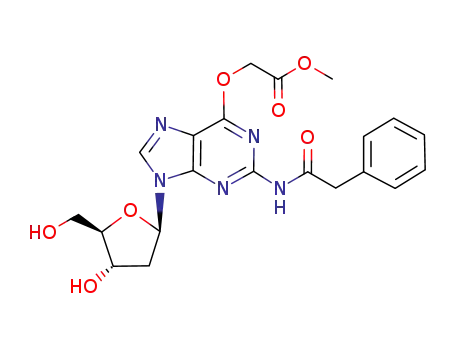 Molecular Structure of 302584-95-8 (N<sub>2</sub>-phenylacetyl-O<sup>6</sup>-methoxycarbonylmethyl-2'-deoxyguanosine)