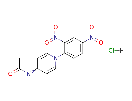 Molecular Structure of 110058-13-4 (<i>N</i>-[1-(2,4-dinitro-phenyl)-1<i>H</i>-[4]pyridyliden]-acetamide; hydrochloride)