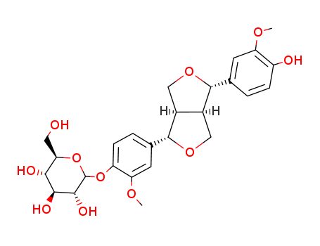 (2S,3R,4S,5S,6R)-2-(4-((1R,3aS,4R,6aS)-4-(4-hydroxy-3-methoxyphenyl)tetrahydro-1H,3H-furo[3,4-c]furan-1-yl)-2-methoxyphenoxy)-6-(hydroxymethyl)tetrahydro-2H-pyran-3,4,5-triol