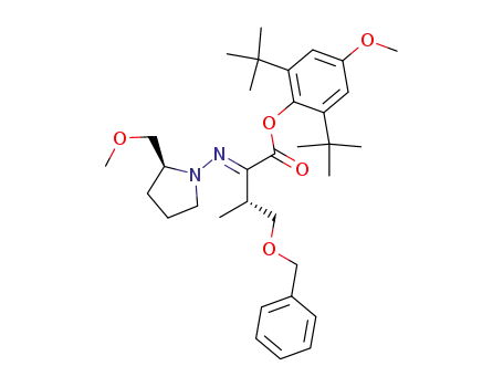 (R)-4-Benzyloxy-2-[(E)-(S)-2-methoxymethyl-pyrrolidin-1-ylimino]-3-methyl-butyric acid 2,6-di-tert-butyl-4-methoxy-phenyl ester