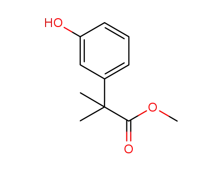 Molecular Structure of 149490-75-5 (Methyl 2-(3-hydroxyphenyl)-2-Methylpropanoate)
