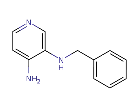 Molecular Structure of 75115-28-5 (3,4-Pyridinediamine,N3-(phenylmethyl)-)