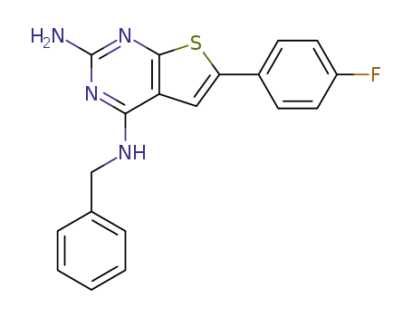 2-amino-4-N-benzylamino-6-(4-fluorophenyl)thieno[2,3-d]pyrimidine