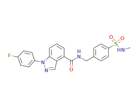 1-(4-fluoro-phenyl)-1H-indazole-4-carboxylic acid 4-methylsulfamoyl-benzylamide