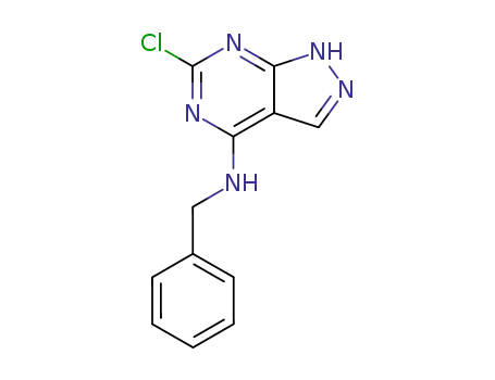 Molecular Structure of 5413-84-3 (N-benzyl-6-chloro-1H-pyrazolo[3,4-d]pyrimidin-4-amine)