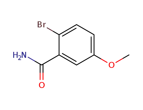 Molecular Structure of 99848-43-8 (2-Bromo-5-methoxybenzamide, 98)
