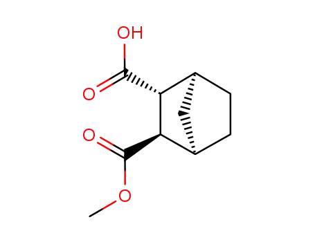 Molecular Structure of 76232-01-4 (BICYCLO[2,21]HEPTANE-2,3-DICARBOXYLIC ACID MONOMETHYL ESTER)