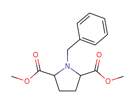 Molecular Structure of 51483-87-5 (2,5-Pyrrolidinedicarboxylic acid, 1-(phenylMethyl)-, diMethyl ester)
