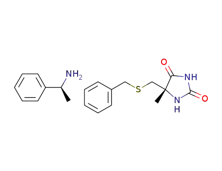 (5S)-5-benzylsulfanylmethyl-5-methyl-imidazolidine-2,4-dione (1S)-α-methylbenzylamine salt