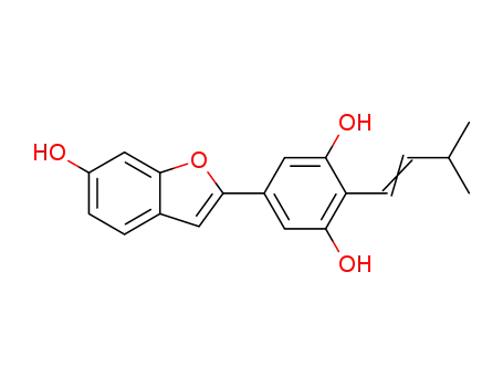 Molecular Structure of 936006-11-0 (5-(6-Hydroxybenzofuran-2-yl)-2-(3-methylbut-1-enyl)benzene-1,3-diol)