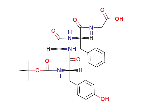 Molecular Structure of 78330-94-6 (N-Boc-L-tyrosyl-D-alanyl-L-phenylalanyl-glycine)