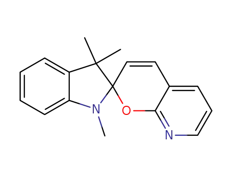 Molecular Structure of 138060-93-2 (Spiro[2H-indole-2,2'-[2H]pyrano[2,3-b]pyridine],
1,3-dihydro-1,3,3-trimethyl-)