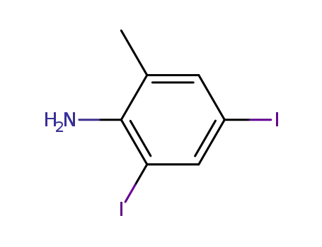 Molecular Structure of 117832-09-4 (2,4-DIIODO-6-METHYLBENZENAMINE)