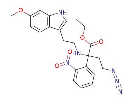 ethyl 4-azido-2-((2-(6-methoxy-1H-indol-3-yl)ethyl)amino)-2-(2-nitrophenyl)butanoate