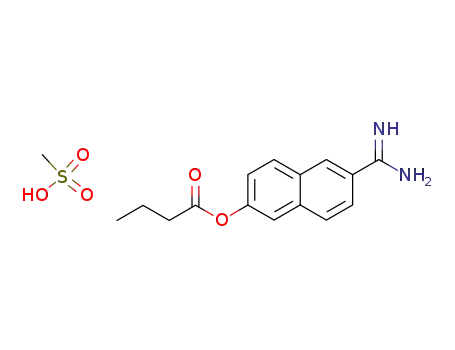 Molecular Structure of 84729-70-4 (6-amidino-2-naphthyl butyrate methanesulfonate)