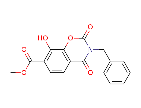 3-benzyl-8-hydroxy-2,4-dioxo-3,4-dihydro-2H-benzo[e][1,3]oxazine-7-carboxylic acid methyl ester