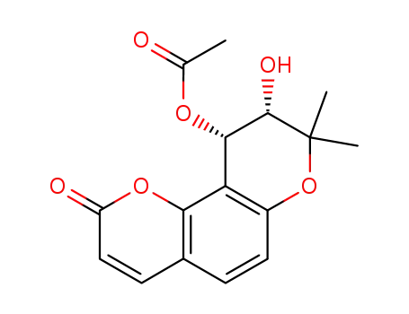 Molecular Structure of 4955-21-9 ((+/-)-cis-4'-acetylkhellactone)