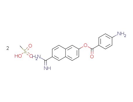 Molecular Structure of 82955-98-4 (6-amidino-2-naphthyl 4-aminobenzoate dimethanesulfonate)