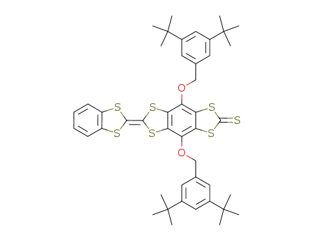 6-Benzo[1,3]dithiol-2-ylidene-4,8-bis-(3,5-di-tert-butyl-benzyloxy)-benzo[1,2-d;4,5-d']bis[1,3]dithiole-2-thione