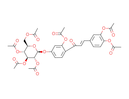 3,4,2'-triacetoxy-4'-(tetra-<i>O</i>-acetyl-β-D-glucopyranosyloxy)-<i>trans</i>-chalcone