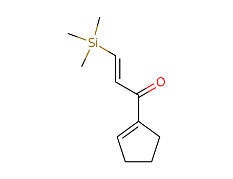 Molecular Structure of 81255-86-9 (2-Propen-1-one, 1-(1-cyclopenten-1-yl)-3-(trimethylsilyl)-, (E)-)