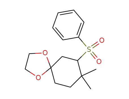 Molecular Structure of 220757-94-8 (4,4-dimethyl-1,1-(ethylenedioxy)-3-(phenylsulfonyl)-cyclohexane)