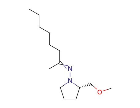 Molecular Structure of 89402-46-0 (1-Pyrrolidinamine, 2-(methoxymethyl)-N-(1-methylheptylidene)-, (S)-)