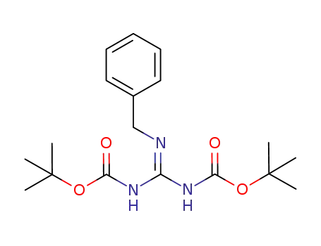 Molecular Structure of 145013-06-5 (N,N'-Bis(tert-butoxycarbonyl)-N''-benzylguanidine)