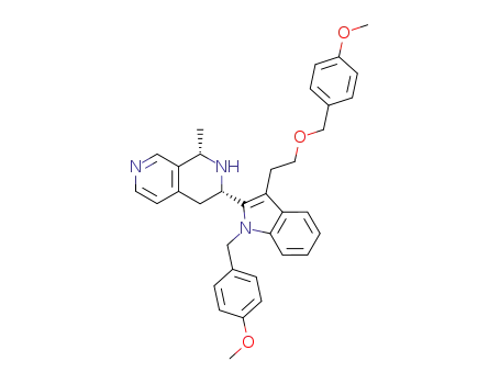 (1S,3S)-(-)-3-(1-(4-methoxybenzyl)-3-{2-[(4-methoxybenzyl)oxy]ethyl}-1H-indol-2-yl)-1-methyl-1,2,3,4-tetrahydro-2,7-naphthyridine
