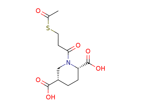 2,5-PIPERIDINEDICARBOXYLIC ACID 1-(3-(ACETYLTHIO)-1-OXOPROPYL)-,CIS-