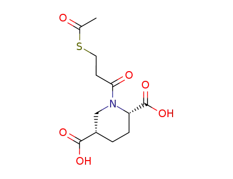 Molecular Structure of 94769-28-5 (1-[3-(acetylsulfanyl)propanoyl]piperidine-2,5-dicarboxylic acid)