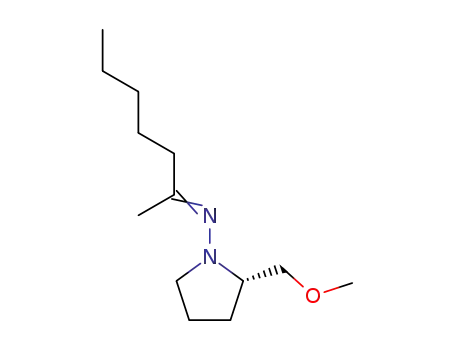 Molecular Structure of 89393-52-2 (1-Pyrrolidinamine, 2-(methoxymethyl)-N-(1-methylhexylidene)-, (S)-)