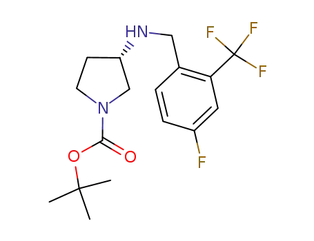 1-Pyrrolidinecarboxylic acid,
3-[[[4-fluoro-2-(trifluoromethyl)phenyl]methyl]amino]-, 1,1-dimethylethyl
ester, (3S)-