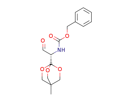 Molecular Structure of 183671-34-3 (Carbamic acid,
[(1S)-1-(4-methyl-2,6,7-trioxabicyclo[2.2.2]oct-1-yl)-2-oxoethyl]-,
phenylmethyl ester)