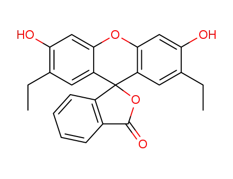 2',7'-diethyl-3',6'-dihydroxy-spiro[phthalan-1,9'-xanthen]-3-one