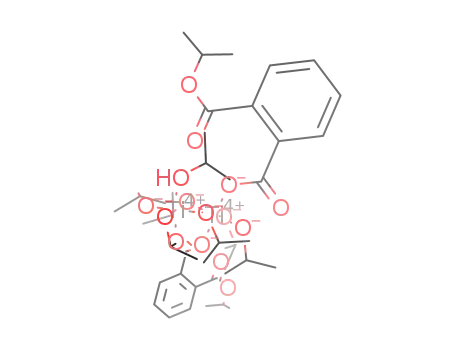Molecular Structure of 1410808-07-9 (Ti2(OiPr)6(μ2-OOCC6H4COOiPr)(η1-OOCC6H4COOiPr)(iPrOH))