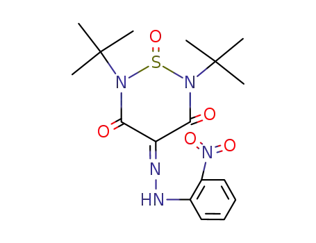 2,6-di-<i>tert</i>-butyl-1-oxo-1λ<sup>4</sup>-[1,2,6]thiadiazinane-3,4,5-trione 4-[(2-nitro-phenyl)-hydrazone]