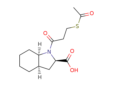 Molecular Structure of 80828-12-2 ((2R,3aR,7aR)-1-(3-Acetylsulfanyl-propionyl)-octahydro-indole-2-carboxylic acid)
