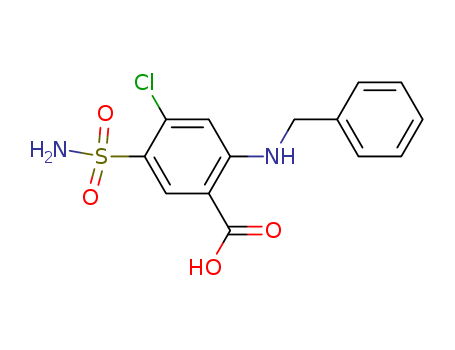 2-BENZYLAMINO-4-CHLORO-5-SULFAMOYLBENZOIC ACID