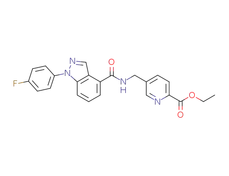5-({[1-(4-fluoro-phenyl)-1H-indazole-4-carbonyl]-amino}-methyl)-pyridine-2-carboxylic acid ethyl ester
