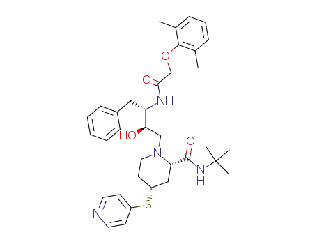 N-tert-ブチル-1-[(2R,3S)-3-ベンジル-2-ヒドロキシ-3-[[(2,6-ジメチルフェノキシ)アセチル]アミノ]プロピル]-4α-(4-ピリジニルチオ)ピペリジン-2α-カルボアミド
