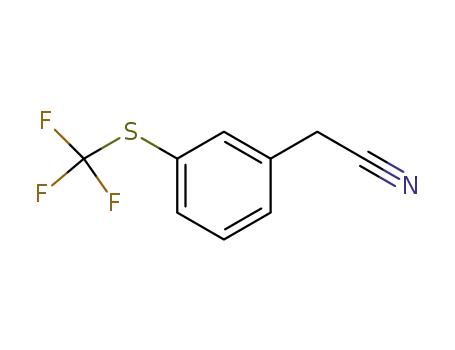Molecular Structure of 82174-09-2 (3-(TRIFLUOROMETHYLTHIO)PHENYLACETONITRILE)